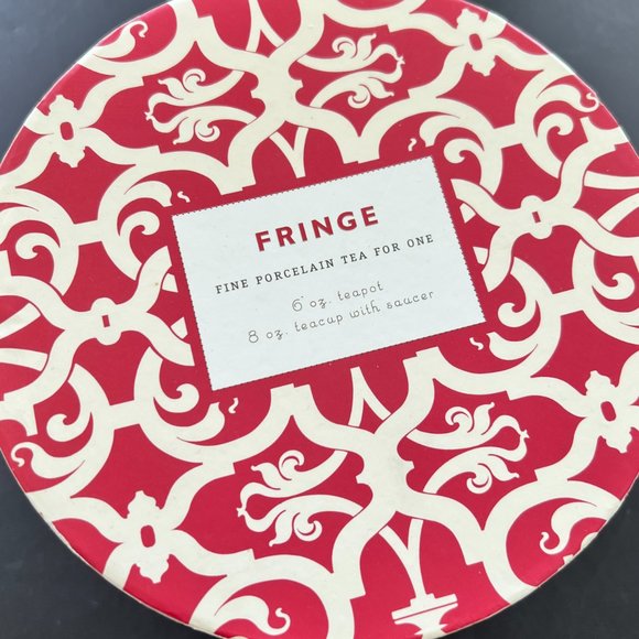 BARNES & NOBLE Fringe Tea for One 4 Piece Set in Original Box - Picture 2 of 11